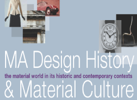 Scholarship available for the MA Design History & Material Culture 